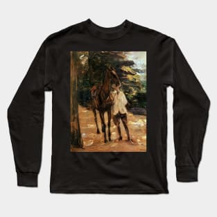 man with horse - Max Liebermann Long Sleeve T-Shirt